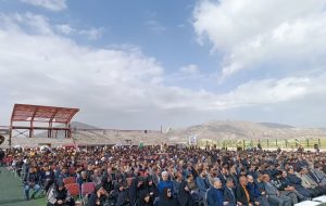 تصویری/هم اکنون برگزاری یادواره شهدای زمین فوتبال چوار با حضور سردار سیدقاسم قریشی جانشین رئیس سازمان بسیج مستضعفین کشور