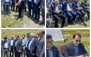 برگزاری آیین کلنگ زنی ۶ مگاوات (دو واحد نیروگاه ۳ مگاواتی) از ۶۰ مگاوات نیروگاه خورشیدی متصل به شبکه توزیع برق استان ایلام برگزاری آیین کلنگ زنی ۶ مگاوات (دو واحد نیروگاه ۳ مگاواتی) از ۶۰ مگاوات نیروگاه خورشیدی متصل به شبکه توزیع برق استان ایلام