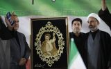 رونمایی از تمثال مشت گره‌کرده رهبر شهید در میدان ۲۲ بهمن ایلام